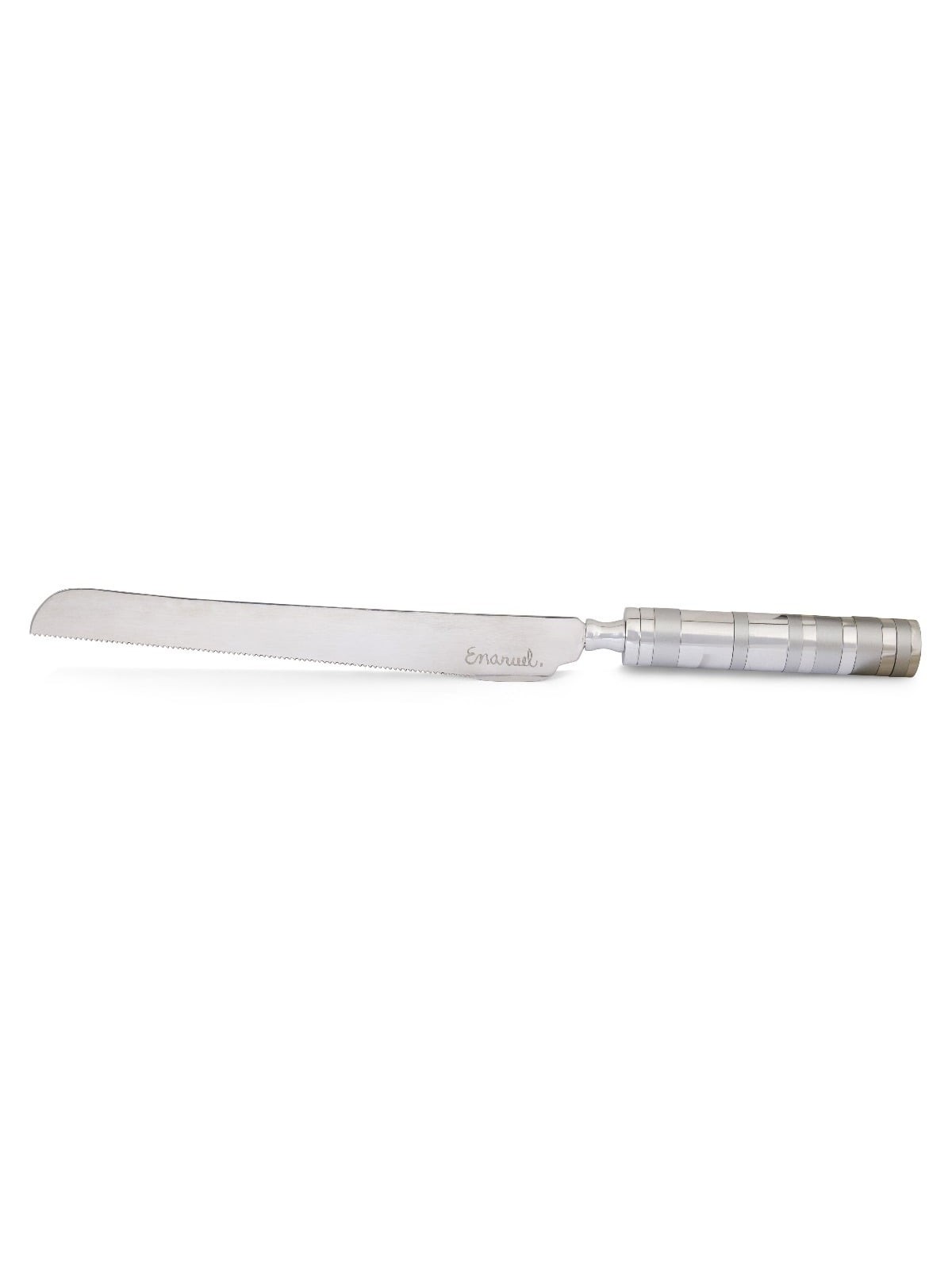Yair Emanuel Colorful Rings Challah Knife With Mini Salt Shaker (Choic